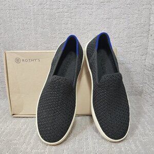 Rothy’s The Loafer Womens Sz US 5.5 Black Honey Round Toe Slip On Loafer Flat